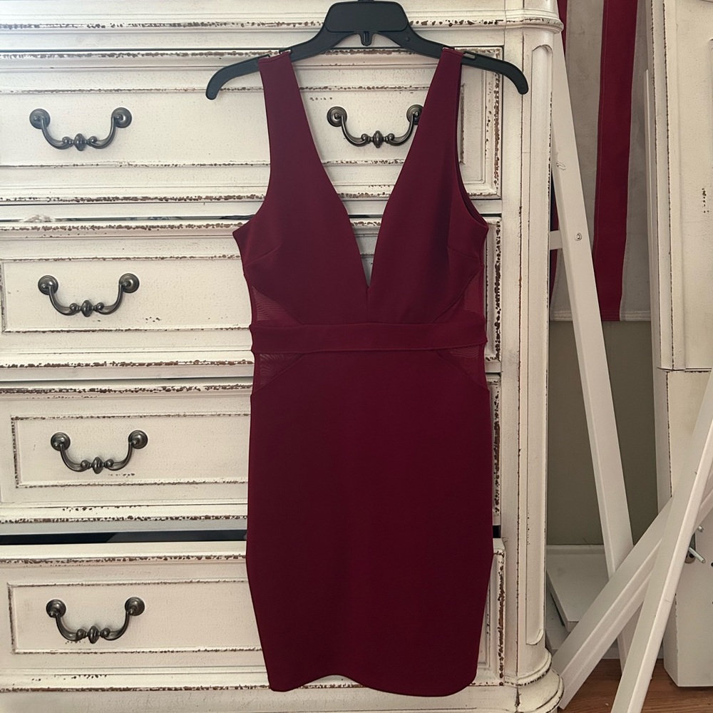 Lulu's Burgundy Sheath Dress
